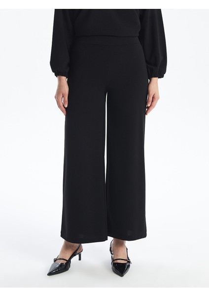 Yeni Sezon Beli Lastikli Düz Geniş Paça Kadın Pantolon fiyatları
