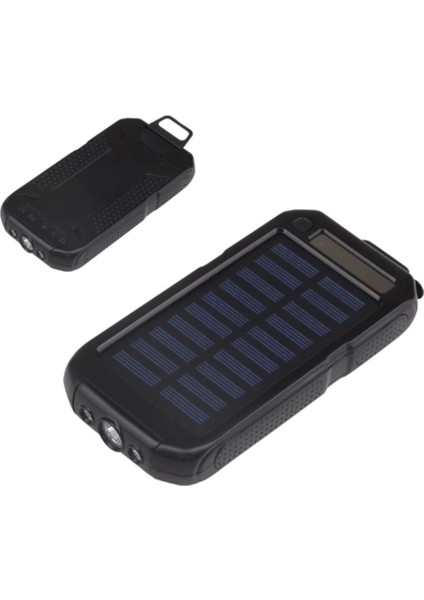 Güneş Enerjili Işıklı Solar Taşınabilir USB Girişli Şarj Cihazı Powerbank 15000 Mah modelleri