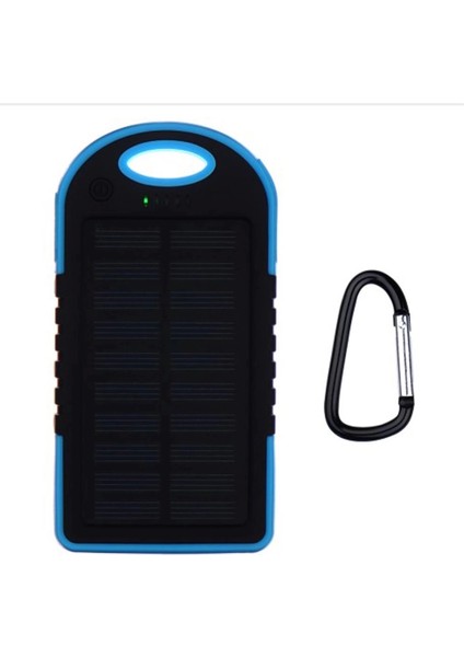 Güneş Enerjili Işıklı Solar Taşınabilir USB Girişli Şarj Cihazı Powerbank 15000 Mah