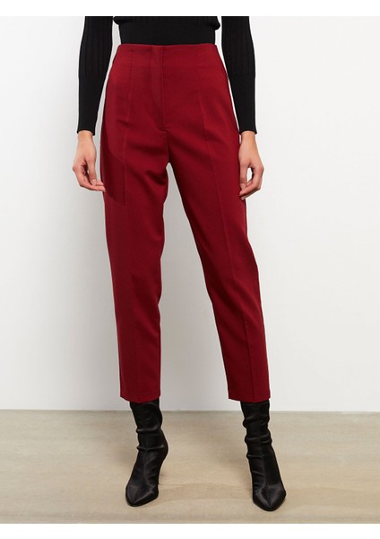 Yeni Sezon Kadın Yüksek Bel Standart Fit Düz Pantolon modelleri