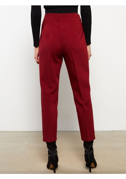 Yeni Sezon Kadın Yüksek Bel Standart Fit Düz Pantolon indirimleri