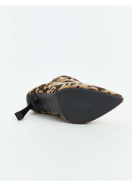 Yeni Sezon Leopar Desenli Kadın Topuklu Bot fırsatları