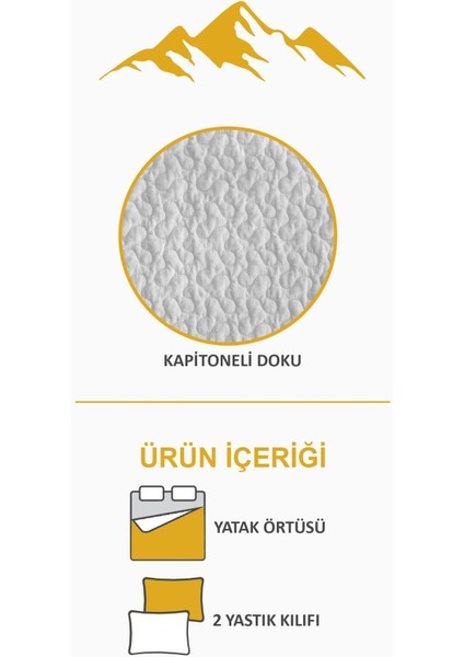 Parlak Kadife Kumaş Kapitoneli Çift Kişilik Yatak Örtüsü Seti (3 Parça) CKY0001 fırsatları