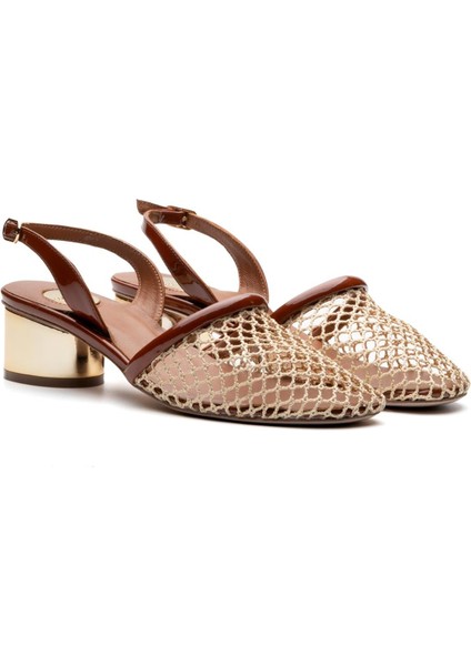 Leraf Bej Tekstil Kadın Kalın Topuk modelleri