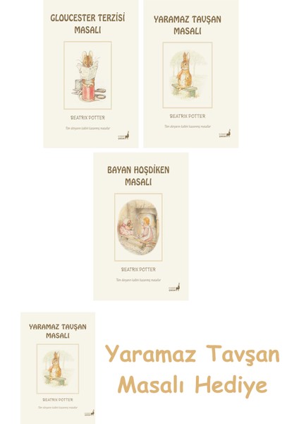 + Beatrix Potter 9 - Yaramaz Tavşan Masalı + Beatrix Potter 6 - Bayan Hoşdiken Masalı