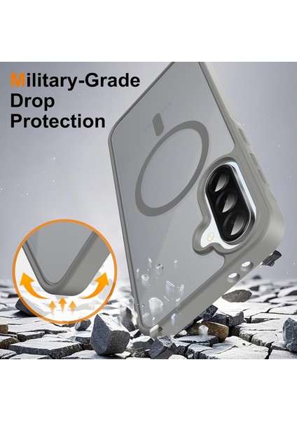 Samsung Galaxy A26 Uyumlu Kamera Lens+Ekran Koruyucu Magsafe Şarj Destekli Iz Tutmaz Mat Kapak modelleri