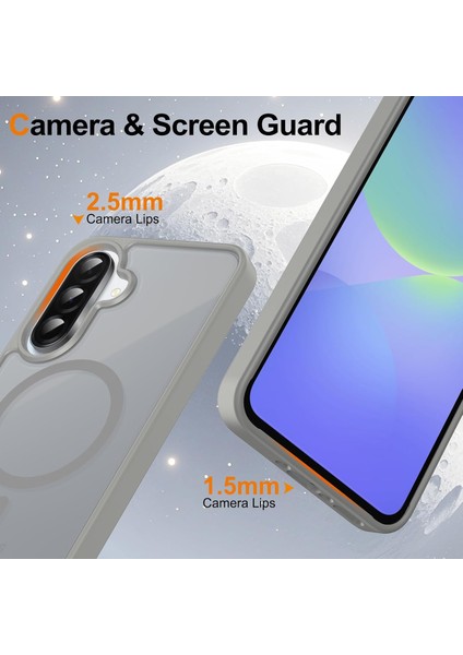 Samsung Galaxy A26 Uyumlu Kamera Lens+Ekran Koruyucu Magsafe Şarj Destekli Iz Tutmaz Mat Kapak fırsatları