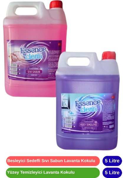 Temizlik Seti 2 Parça-Yüzey Temizleyici 5 Lt-Sıvı Sabun 5 Lt