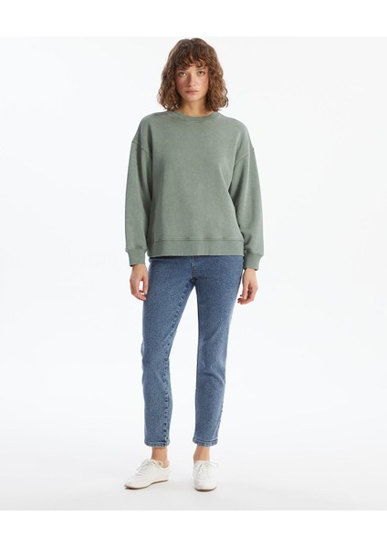 Yeni Sezon Bisiklet Yaka Kadın Sweatshirt fiyatları