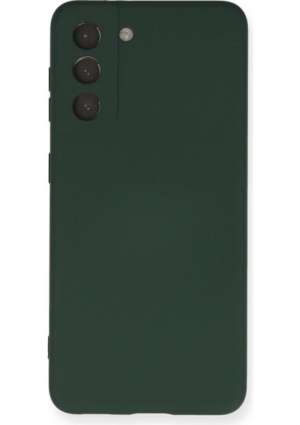 Samsung Galaxy S21 Kılıf Nano Içi Kadife Silikon - Koyu Yeşil