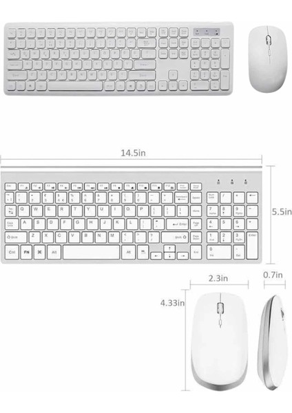 Klavye Mouse Seti Sessiz Kablosuz Türkçe Tv Pc Uyumlu fırsatları