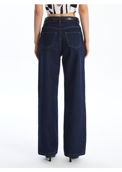 Yeni Sezon Beli Kemerli Wideleg Kadın Jean Pantolon indirimleri