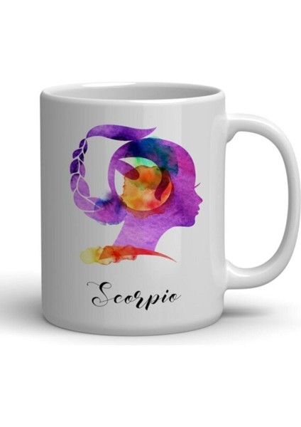 Akrep Burcu Baskılı Kupa Bardak