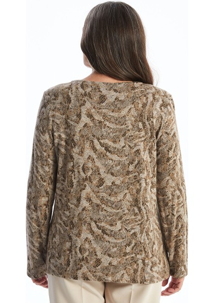 Yeni Sezon Bisiklet Yaka Desenli Uzun Kollu Kadın Bluz fırsatları