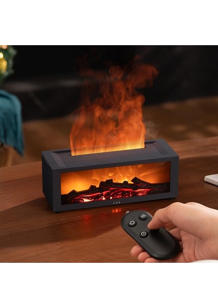 Şömine Alev Efektli Oda Nemlendirici – Ultra Sessiz Hava Nemlendirici, LED Aydınlatma, Dekoratif Alev Gösterisi fiyatları