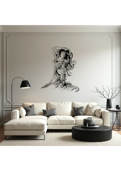 Doğa ile Bütünleşen Kadın Metal Duvar Dekoru – Estetik ve Zarafetin Buluşması indirimleri