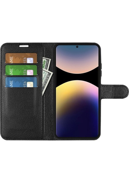 Xiaomi Redmi Note 14 Pro 4g Için Kılıf Deri Görünüm Kapaklı Kartlıklı Stand Kamera Koruyuculu Kapak fiyatları