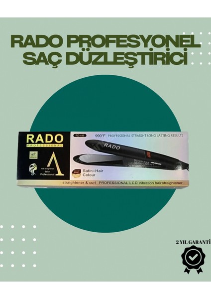 Ieg® Rado RD-446 – Titanyum Seramik, 2.5 Metre Kablo, Hızlı Isınan Saç Düzleştirici