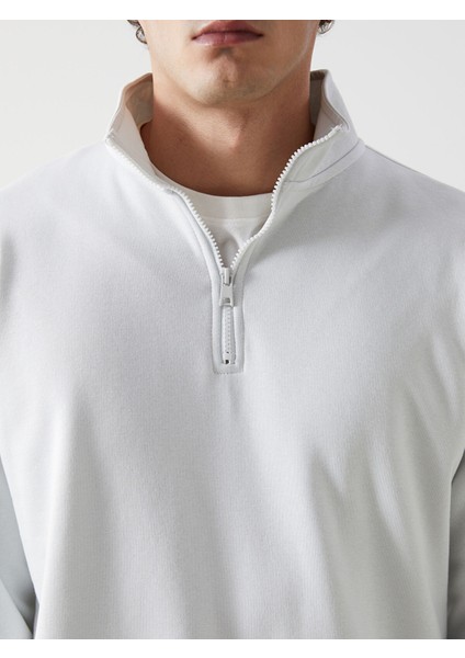 Yeni Sezon Dik Yaka Uzun Kollu Kalın Erkek Sweatshirt modelleri