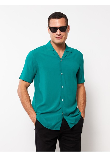 Yeni Sezon Regular Fit Kısa Kollu Poplin Erkek Gömlek