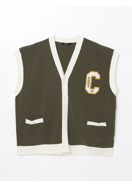 Yeni Sezon Rahat Kalıp V Yaka Erkek Triko Yelek indirimleri