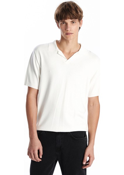 Yeni Sezon Polo Yaka Kısa Kollu Erkek Triko Kazak