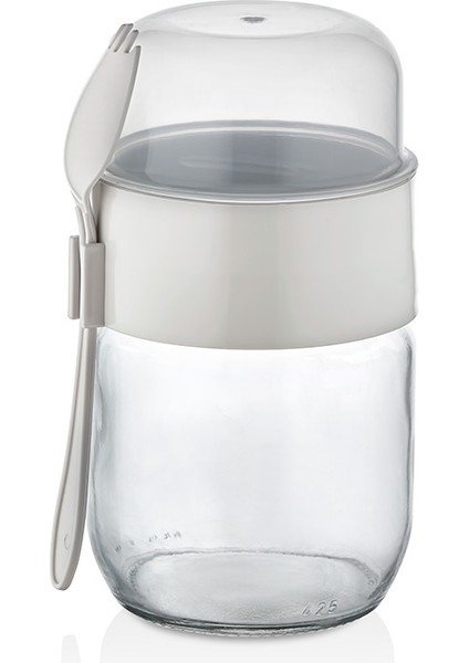 Cam Yoğurt Kabı Qlux Yoğurt Porsiyon Müsli Öğün Kabı C-00538 Bpa Içermez