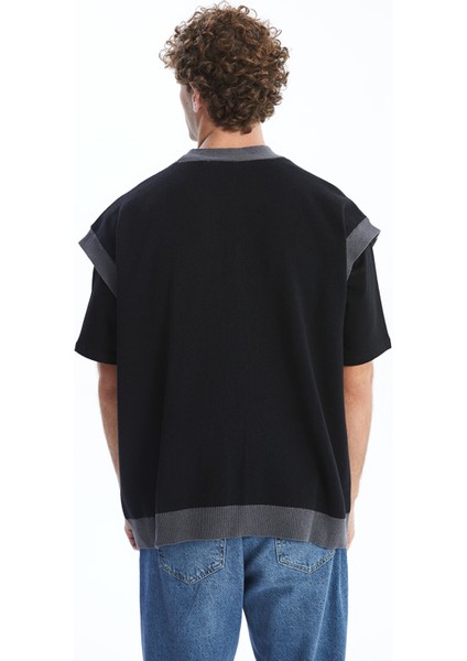 Yeni Sezon Rahat Kalıp V Yaka Erkek Triko Yelek fırsatları