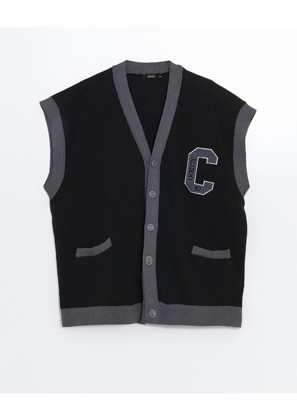 Yeni Sezon Rahat Kalıp V Yaka Erkek Triko Yelek indirimleri