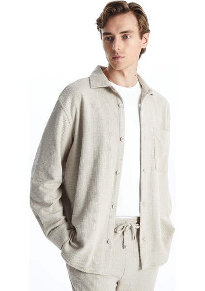 Yeni Sezon Regular Fit Uzun Kollu Erkek Gömlek Ceket