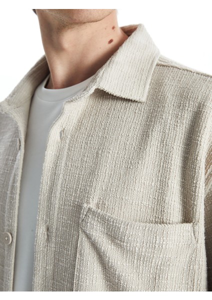 Yeni Sezon Regular Fit Uzun Kollu Erkek Gömlek Ceket modelleri