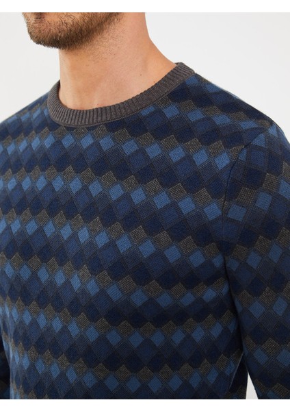 Yeni Sezon Bisiklet Yaka Uzun Kollu Desenli Erkek Triko Kazak fırsatları