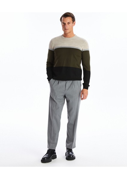 Yeni Sezon Bisiklet Yaka Uzun Kollu Renk Bloklu Erkek Triko Kazak fiyatları