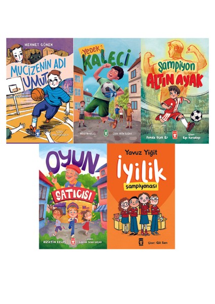 2.3. Sınıf Okuma Seti 5 Kitap Mucizenin Adı Umut-Yedek Kaleci-Şampiyon Altın Ayak-Oyun Satıcısı