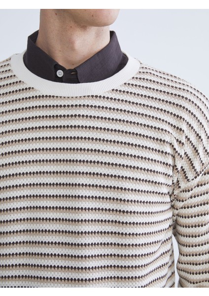 Yeni Sezon Bisiklet Yaka Çizgili Erkek Triko Kazak modelleri