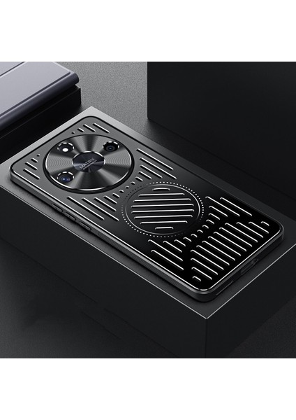 Honor X40 Kılıfı, Manyetik Metal Isı Dağıtıcı Koruyucu Kılıf-Siyah (Yurt Dışından)