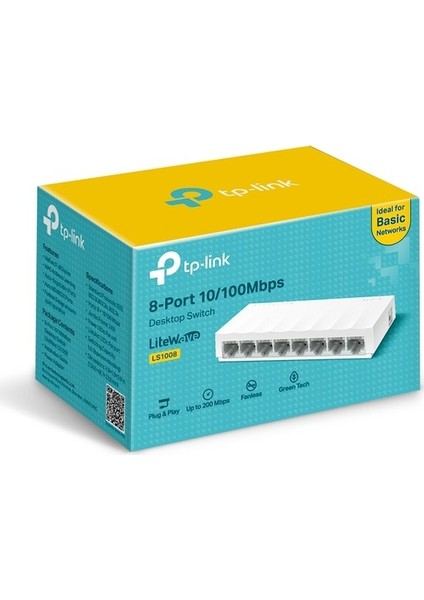 Tp-Lınk LS1008 8 Port 10/100 Yonetılemez Desktop Swıtch Plastik Kasa