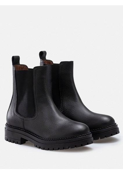 Siyah Hakiki Deri Lastikli Chealsea Kadın Bot fiyatları