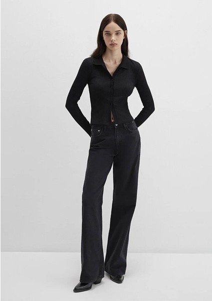 Kadın Siyah Polo Tişört M1613594-900 fiyatları