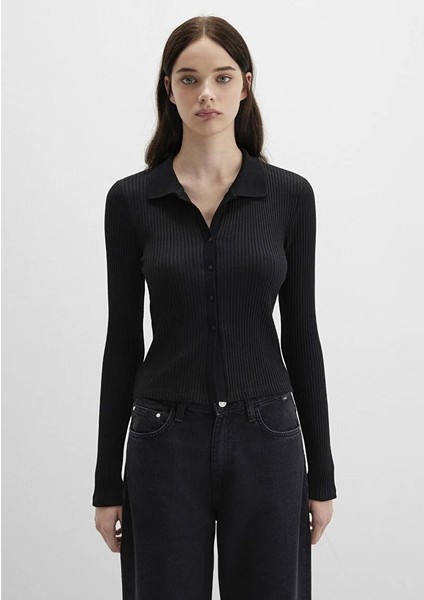 Kadın Siyah Polo Tişört M1613594-900 modelleri