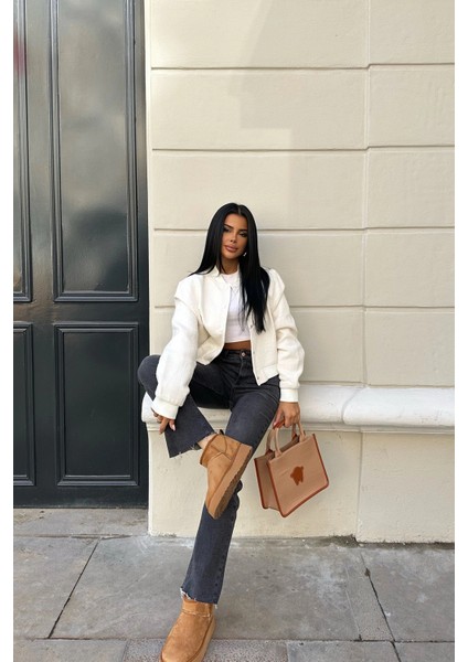 Kalın Yüksek Tabanlı Içi Kürklü Suya Dayanıklı Spor Kısa Kadın Bot Platform Taban modelleri