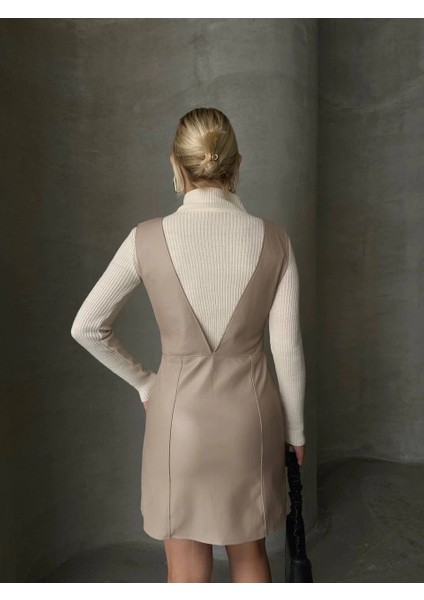 Lvsqvr Deri Jile Elbise Bej W24796 (Beden: L) fiyatları