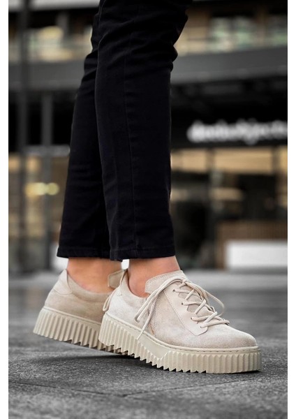 Nrtmsa KB-X502 Kuback Bej Süet Yüksek Bej Taban Bağcık Detaylı Lastikli Günlük Erkek Ayakkabı (Numara: 42) fiyatları