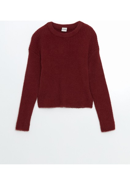 Yeni Sezon Bisiklet Yaka Kız Çocuk Triko Kazak