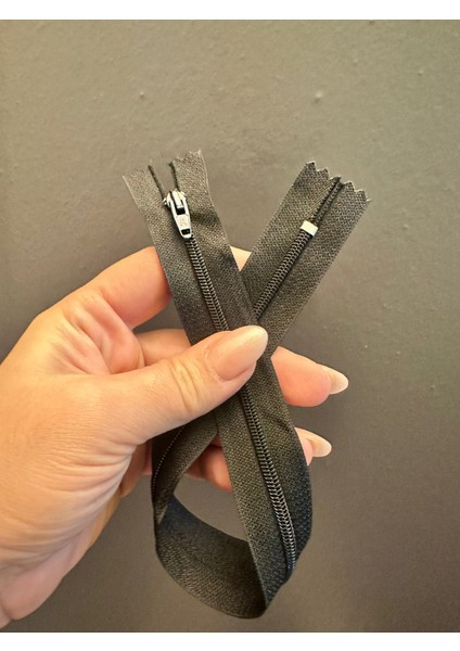 35X2 cm Siyah Fermuar modelleri