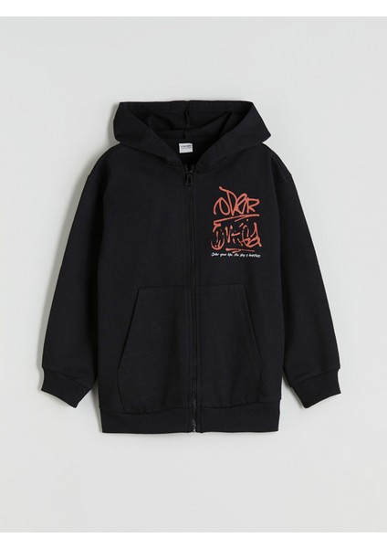 Yeni Sezon Kapüşonlu Erkek Çocuk Fermuarlı Sweatshirt