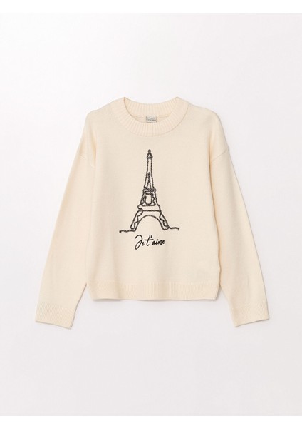 Yeni Sezon Bisiklet Yaka Kız Çocuk Triko Kazak