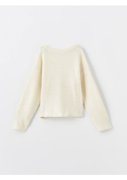 Yeni Sezon Bisiklet Yaka Kız Çocuk Triko Kazak modelleri