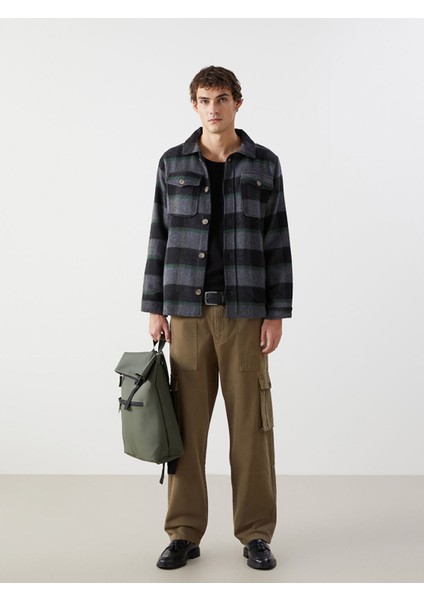 Yeni Sezon Rahat Kalıp Gabardin Erkek Kargo Pantolon