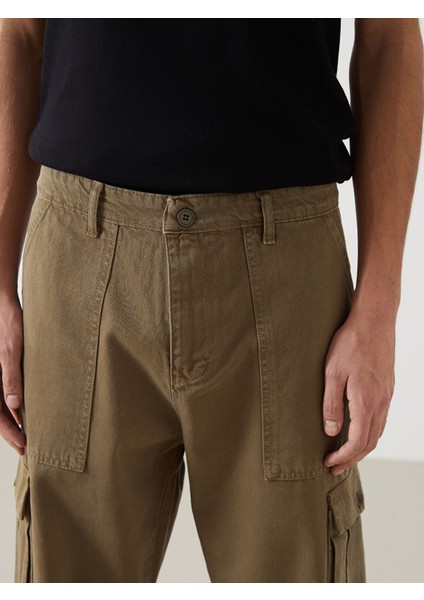 Yeni Sezon Rahat Kalıp Gabardin Erkek Kargo Pantolon modelleri